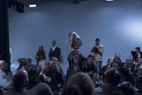 Actors Juliana Valente and Ben Rademacher performing at DCTV.