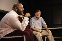 Daveion Thompson and Mark Alpert during the Friday Night \"Fashion Film - The New Wave\" Q&A at Tribeca Film Center.