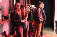 Claire Felonis and audience members look on as the festival beings.