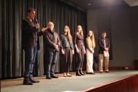 Festival Director Dan Fine, with 2017 team members Neco Turkienicz, Carolina Mandia, Claire Felonis, Festival Coordinator Sarah Telesca, and moderator Mark Alpert.