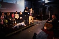 \"The artist\" from \"The Performance\" faints on stage.