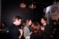Filmmaker Sarah Kershaw and Festival Director Dan Fine chat at the gala.