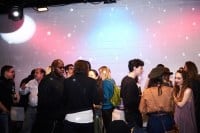 Filmmakers and artists mingling with the audience at the gala.