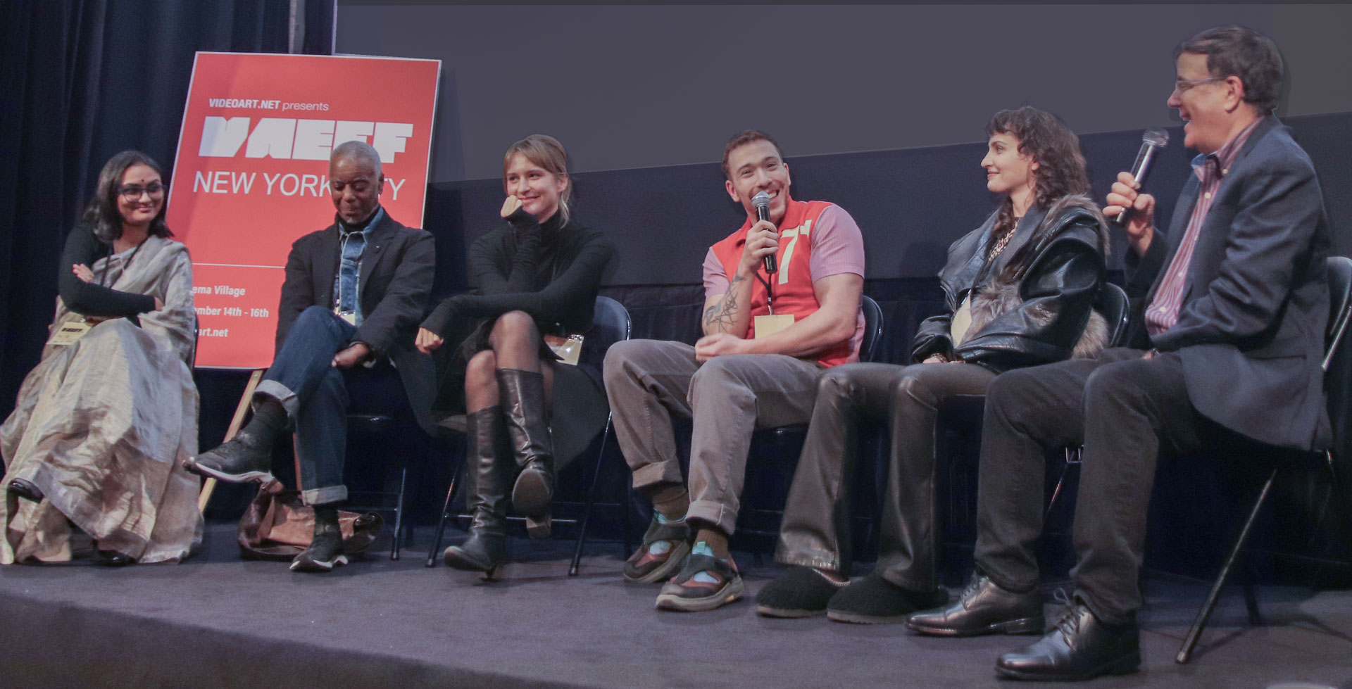 Director Bennett Holgerson ( “Subject of Desire”) speaking at “Beauty, Sex & Shame Artist Panel” moderated by Mark Alpert at Cinema Village, NYC.